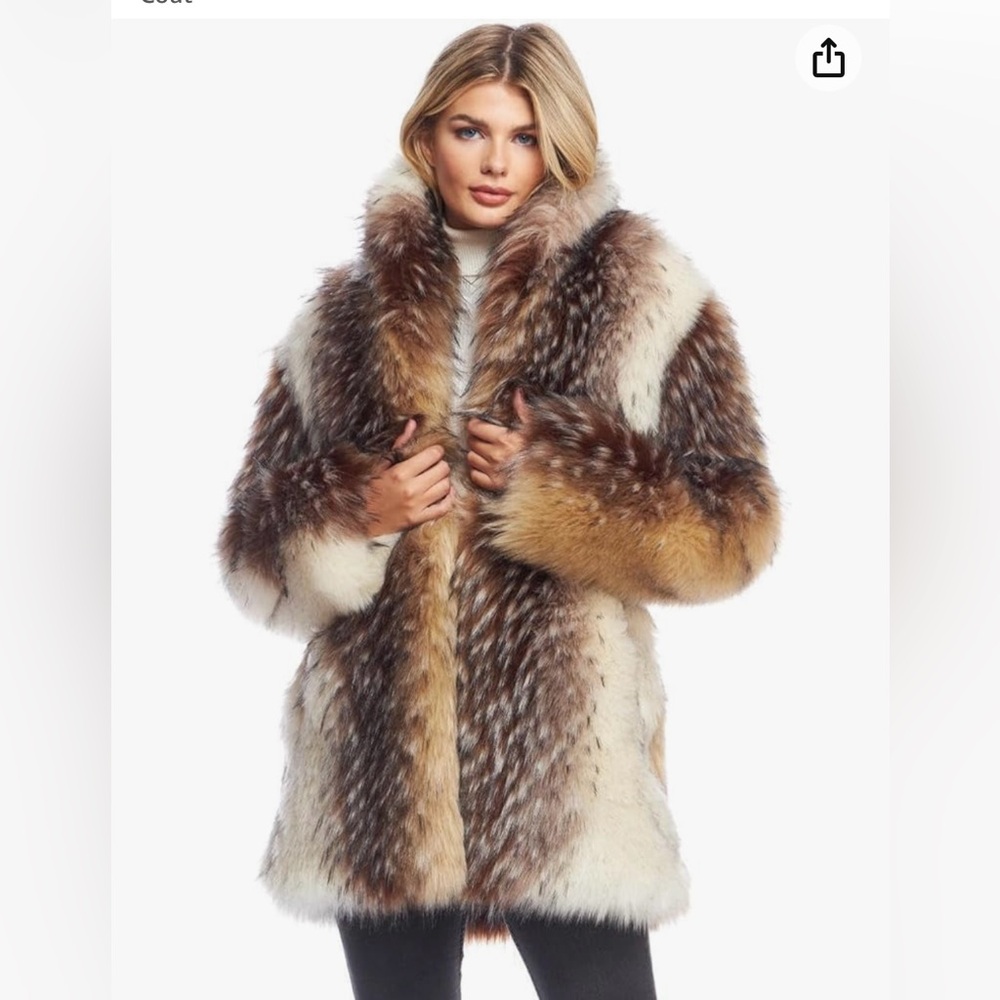 Donna Salyers Fabulous Furs Faux Fur Coat